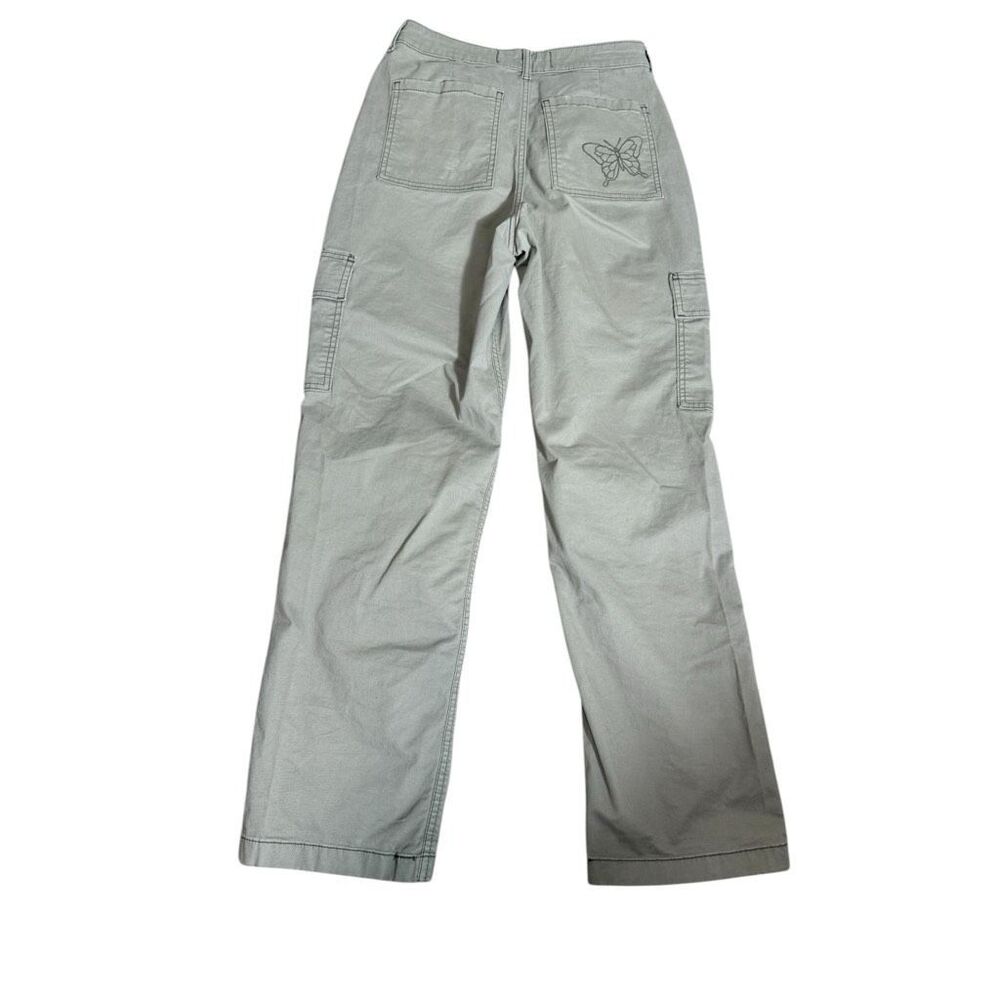 Hollister Y2K Ultra High-Rise Dad Pants Green‎ Butterfly Cargo Pants Size 27 - Picture 3 of 9
